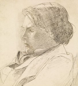 Portret van een jonge man door Dante Gabriel Charles Rossetti